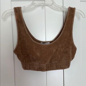 Zara Terry Cloth Crop Tank